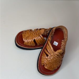 Brown and Red baby Sandals